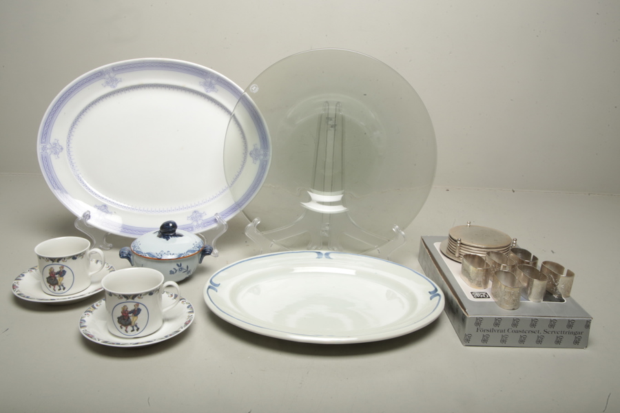 Porslin diverse bl.a. Bo Fajans, Gustavsberg "Tarent", Reijmyre & Ostindia skål