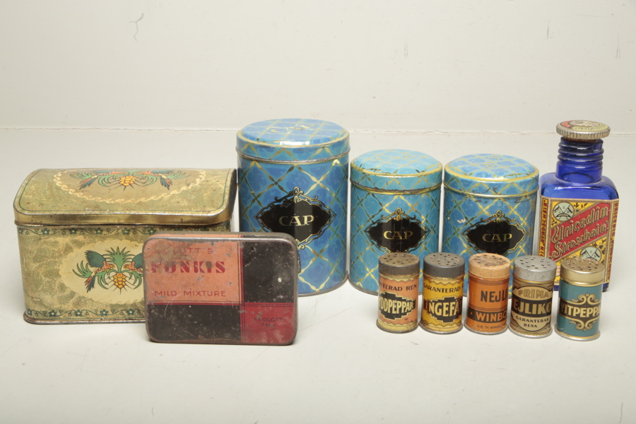 Plåtburkar, diverse 