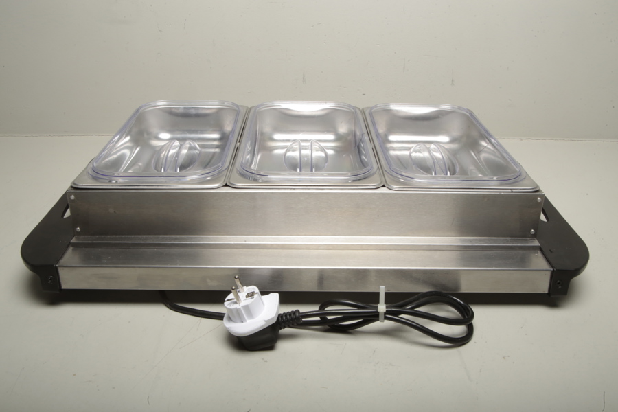 Buffévärmare- "Kingavon", Med 3st behållare med tillhörande lock 