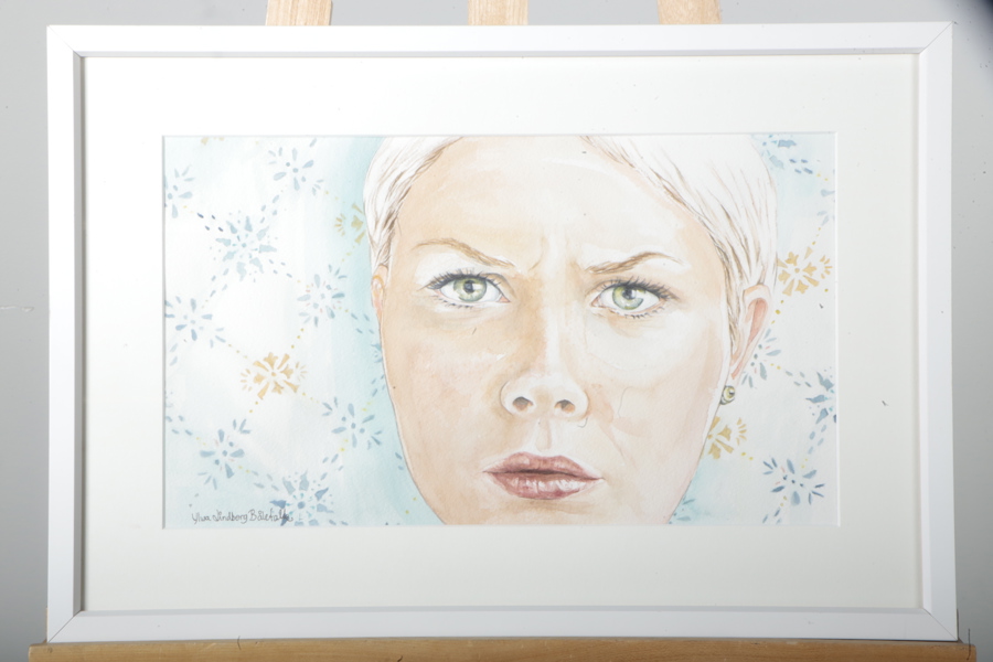 Ylva Lindberg Bålefalk- Akvarell, Motiv: Mare Kandre