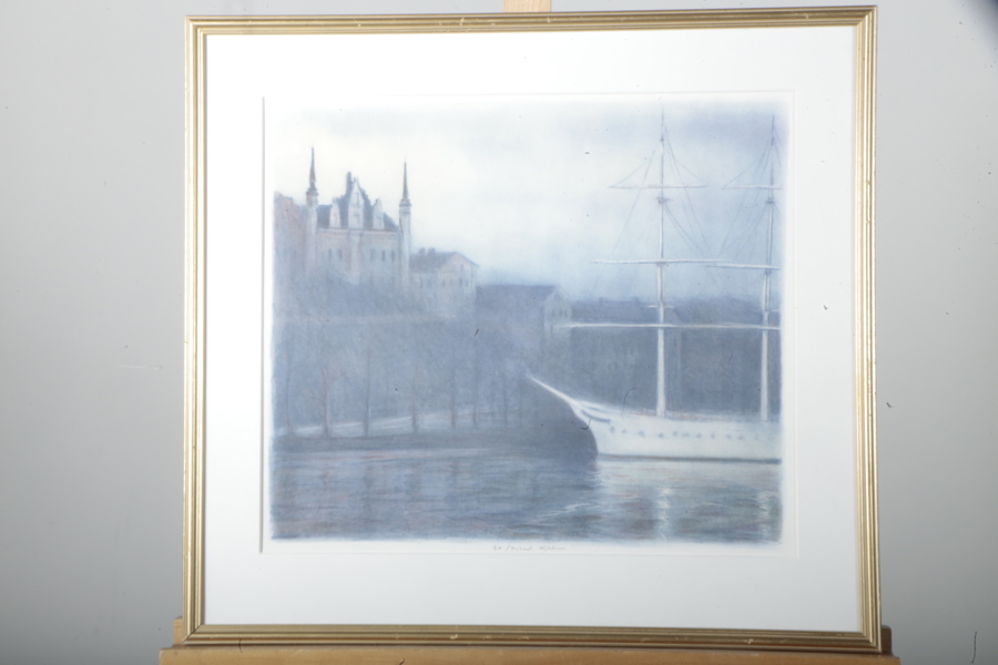 Mikael Kihlman- Färglitografi, Signerad: EA