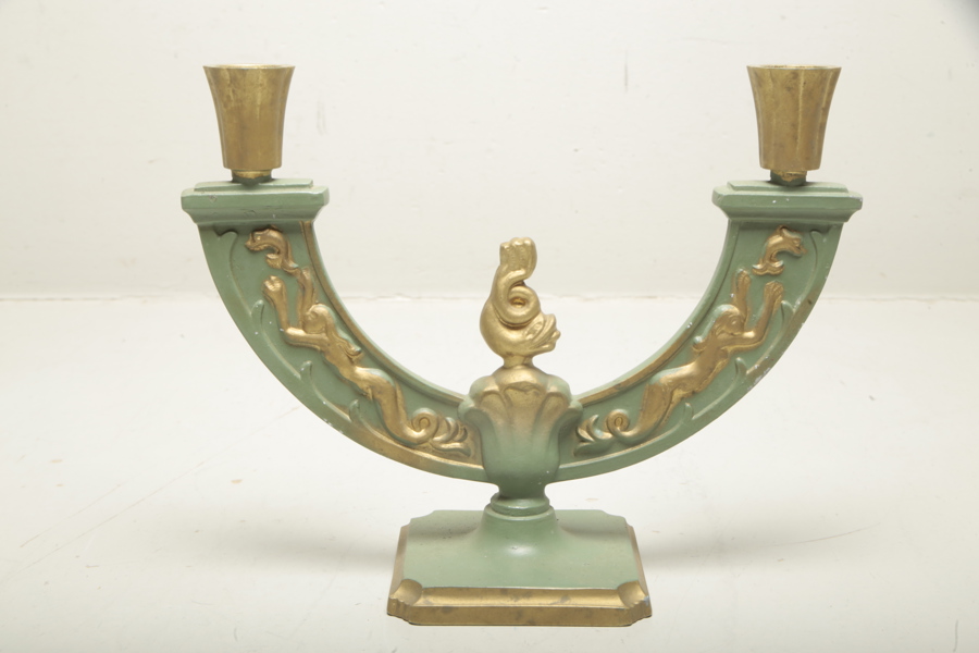 Stjärnmetall- Kandelaber, Art Deco