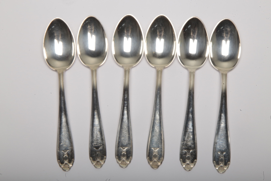 Silverskedar, 6st, Modell "Empire"