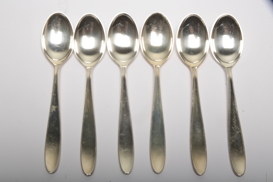 Kaffeskedar, Silver, 6st