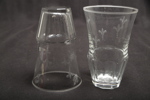 Dricksglas, 4st med slipad dekor