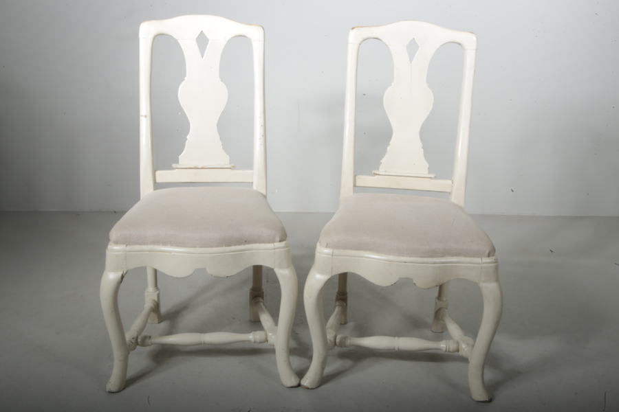 Stolar, "Bondrokoko", 1-par, 1800-tal 