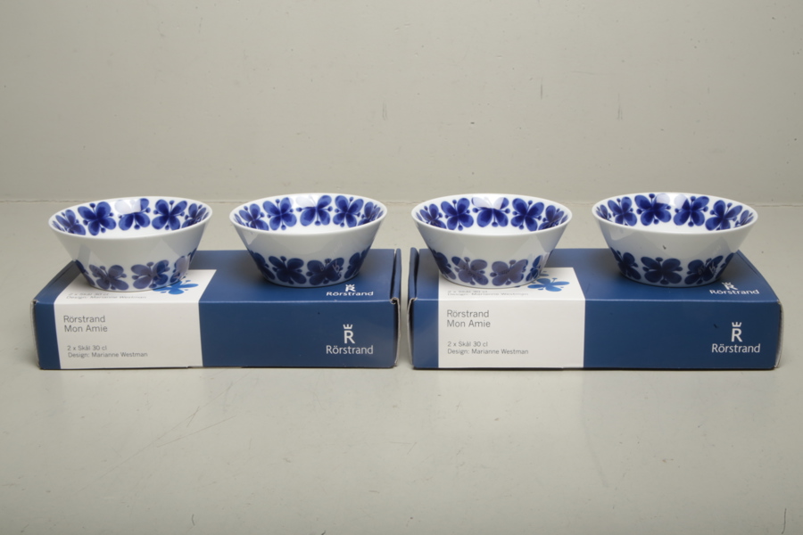 Rörstrand "Mon Amie", 4st Skålar