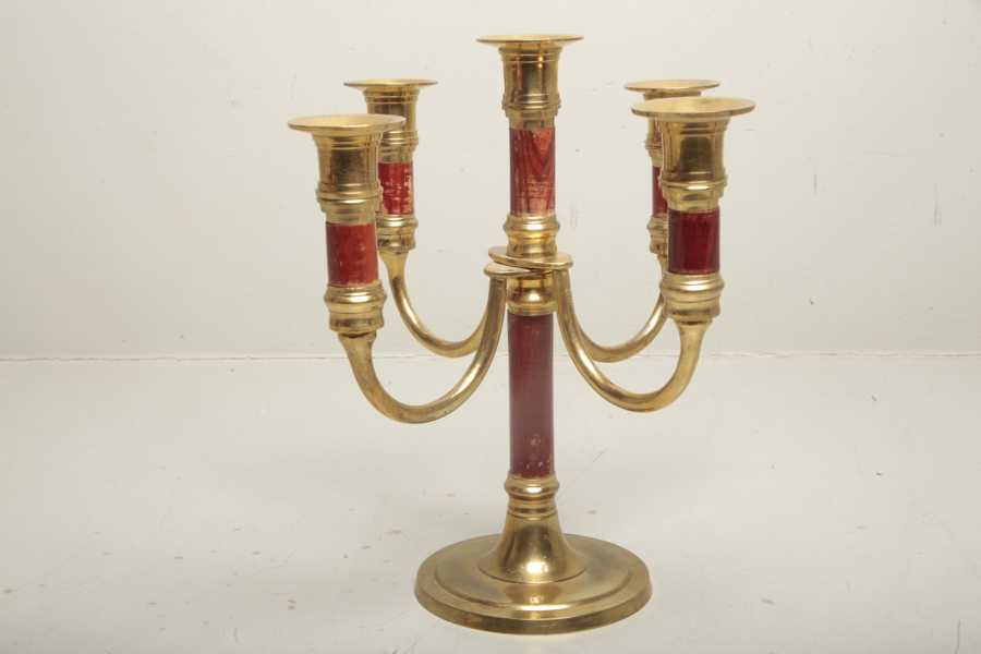 Kandelaber i mässing, 1900-tal