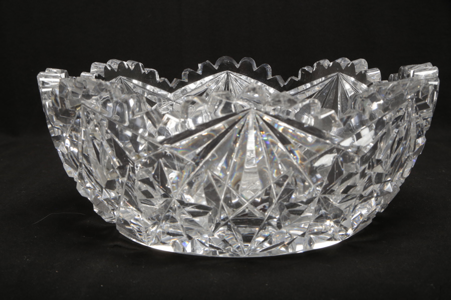 Kristallskål, Slipad dekor