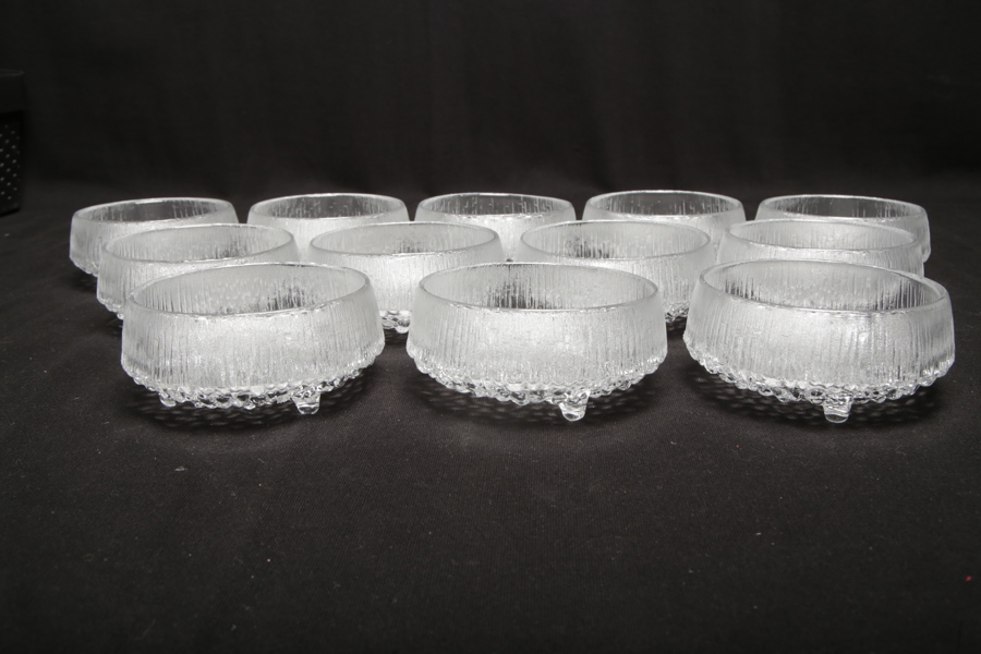 Iittala- Ultima Thule, 12st Dessertskålar, Design: Tapio Wirkkala