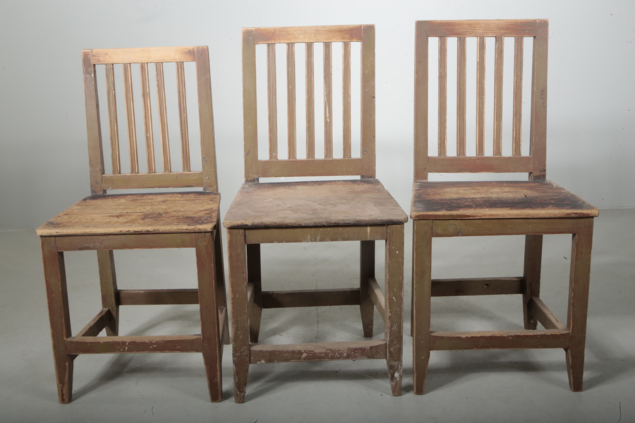 Stolar, 3st, 1800-tal, Allmoge