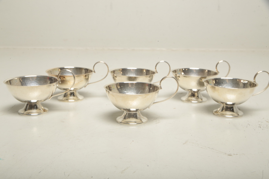 Punchmuggar- Silver, 6st, Svenskt stämplad silver