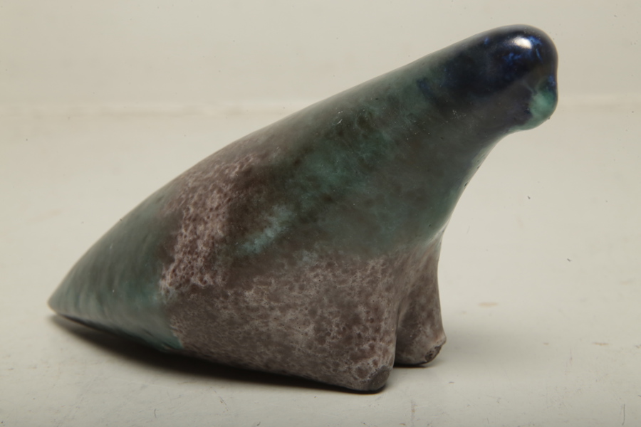 Figurin- "Säl", Glaserad keramik