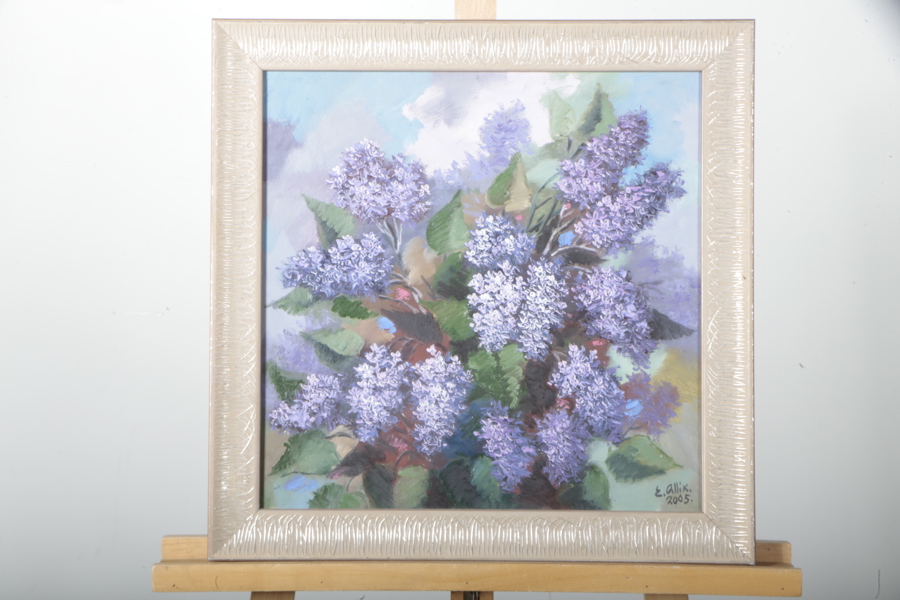 Enno Allik- Olja på pannå, Signerad 2005, (Estnisk konstnär)