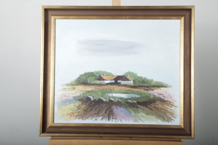 Gustav Stenberg- Olja på duk, Signerad