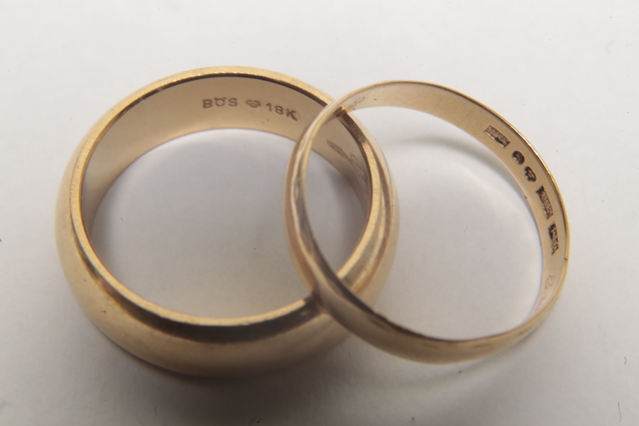 Guld, 18K, 2st Ringar