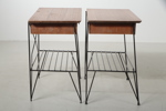 Sängbord i teak, 1-par, "String-modell", 1950/1960-tal
