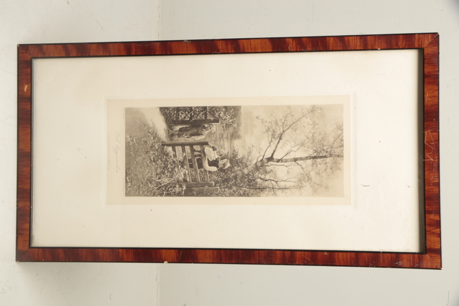 Sev Nilsson- Photogravure "Vid bygrinden"