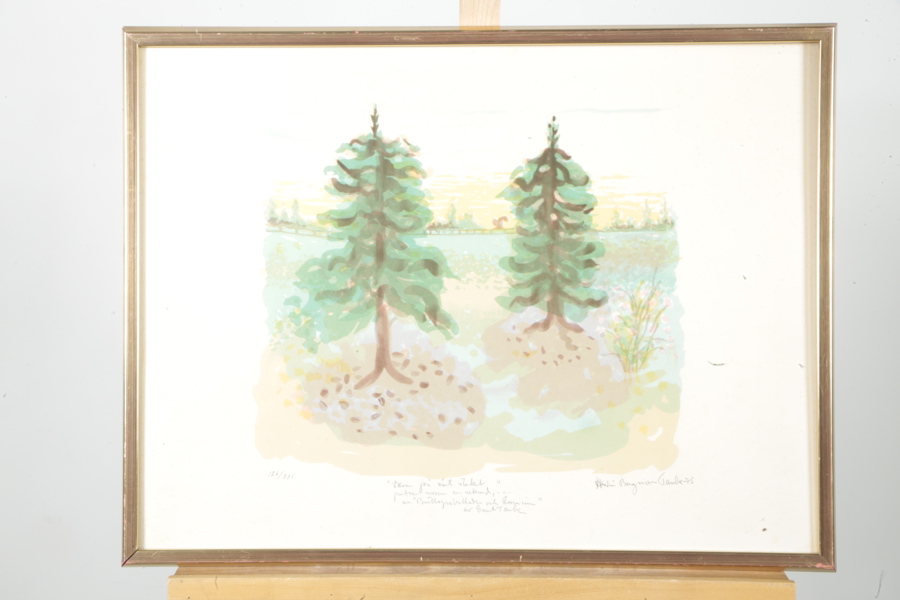 Astrid Bergman Taube- Färglitografi, N:o 126/225, Signerad-75