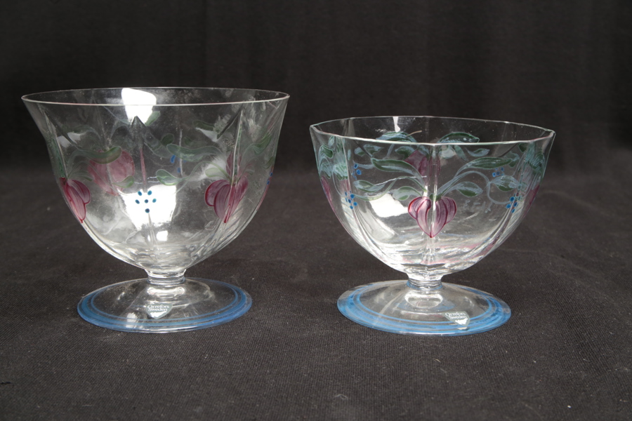 Orrefors glasskålar, 2st, Ur serien: "Maja", Design: Eva Englund
