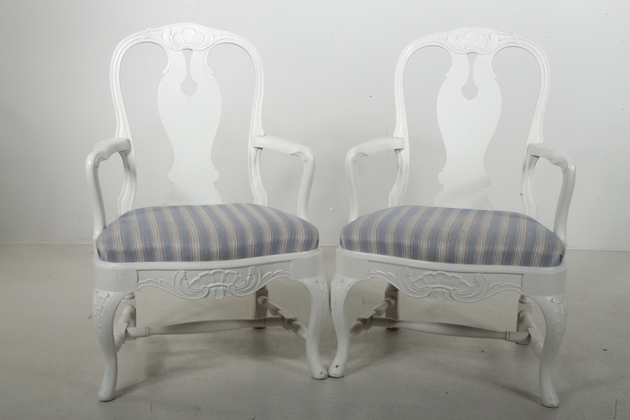 Karmstolar, 1800/ 1900-tal, Rokoko-stil 