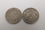Mynt- 2st Tvåkrona, (1876) & (1910)