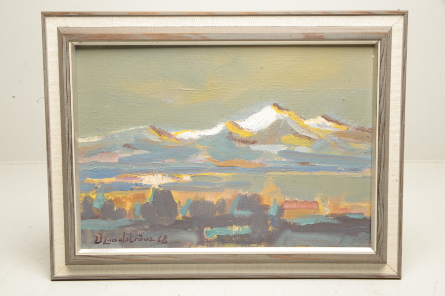 Uno Lindström, Olja på pannå, Signerad- 68