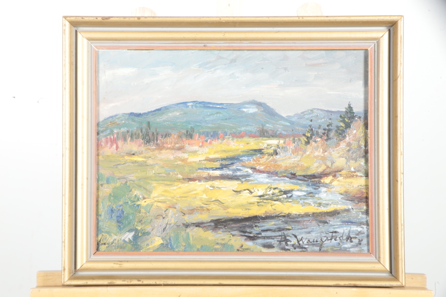 A. Wallgsfedh, Olja på pannå, Signerad