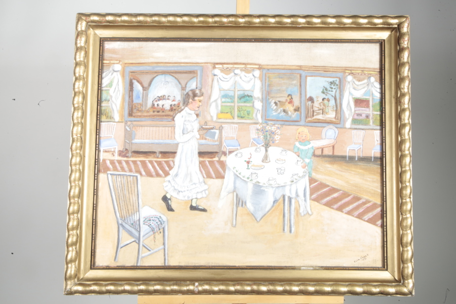 Elsa Frank, Olja på duk, Signerad 1980