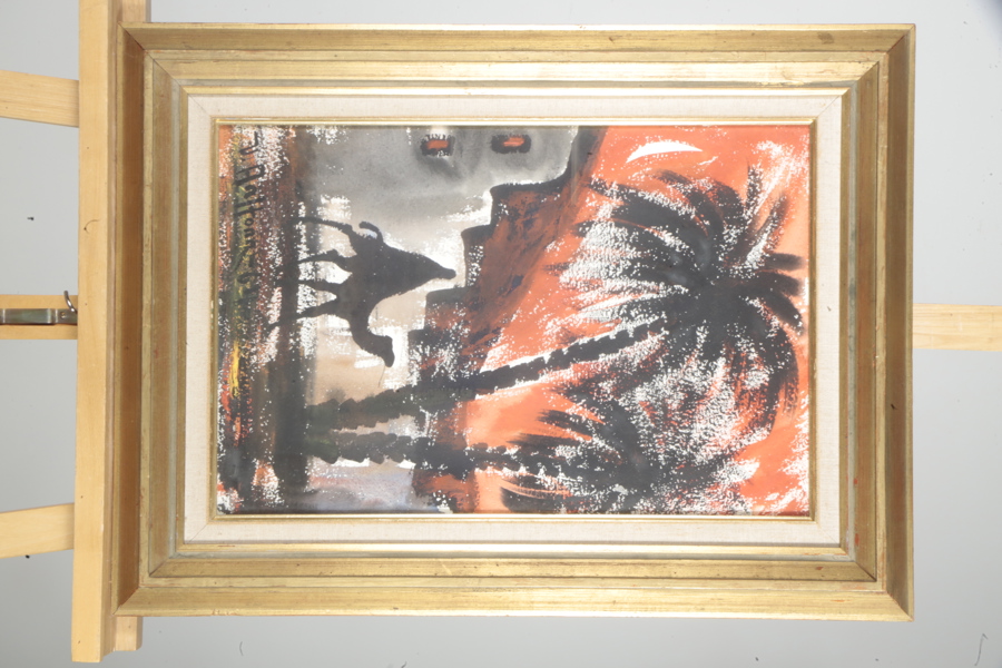 Veikko Aaltona- Akvarell, Signerad 1968