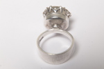 Silverring med Bergskristall, "GK 1960"