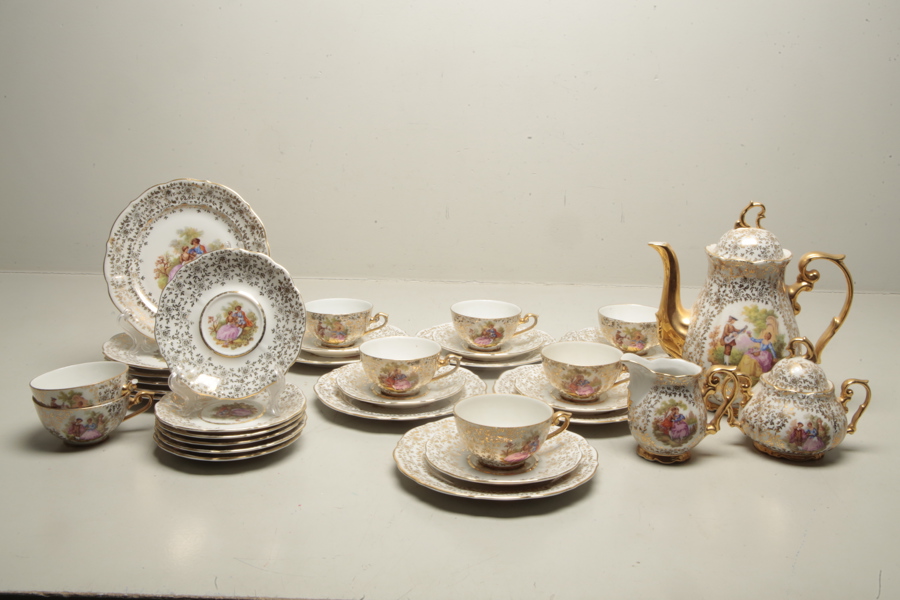 Kaffeservis, 35-Delar, "Schlottenhof Bavaria, Made in U.S. Zone Germany"