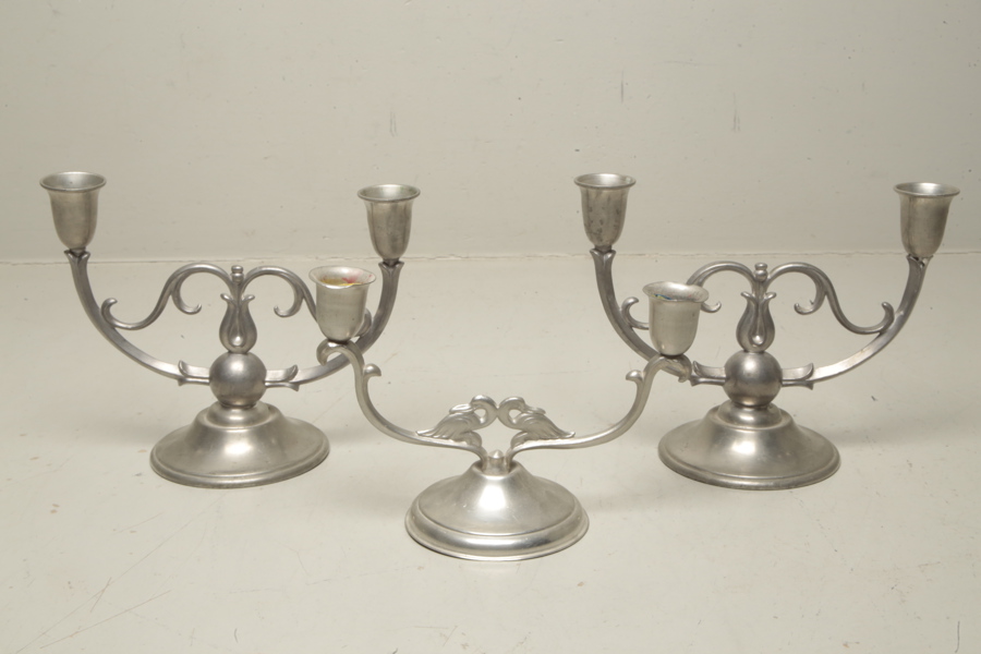 Kandelabrar, Tenn, 1900-tal