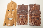 Masker- Afrika, 3st 