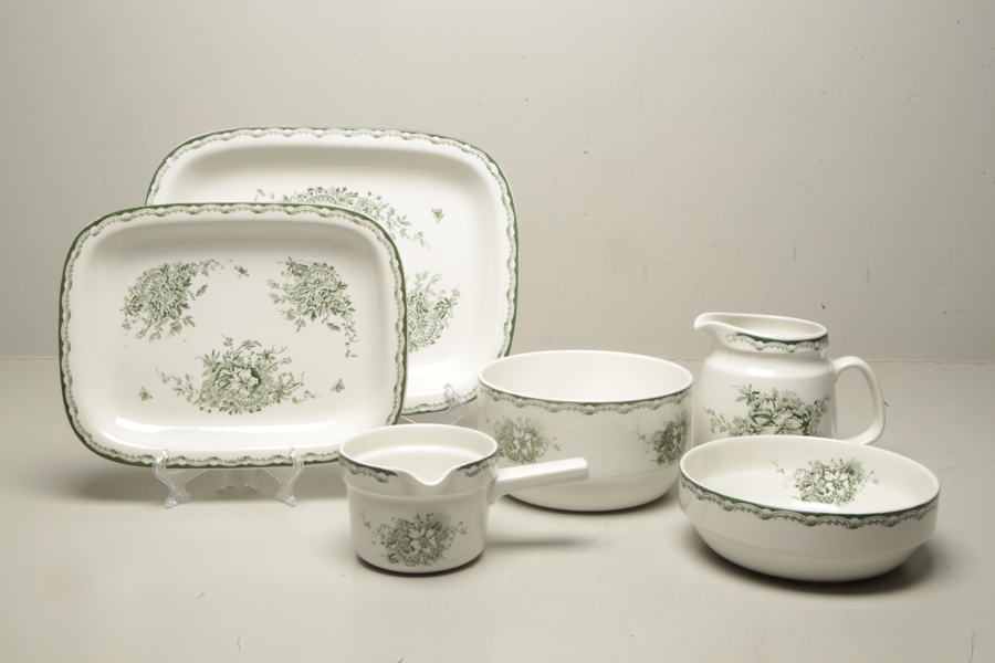 Rörstrand- Grön Anna, 6-Delar