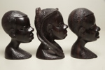 Figurer, 3st, "Afrikanska ansikten"