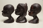 Figurer, 3st, "Afrikanska ansikten"