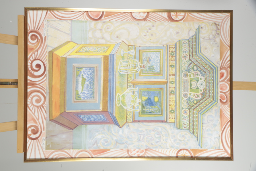 Mårten Andersson- Färglitografi "Stora Skåpet", Signerad, N:o HC XLIX/LXXX