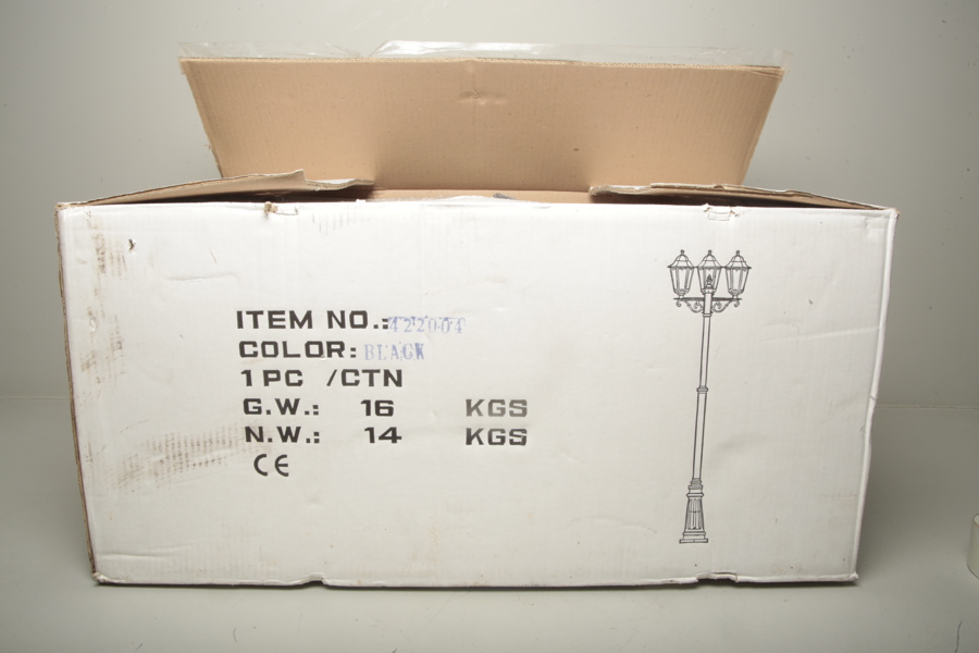 Trädgårdslampa, 1st, Färg: Svart