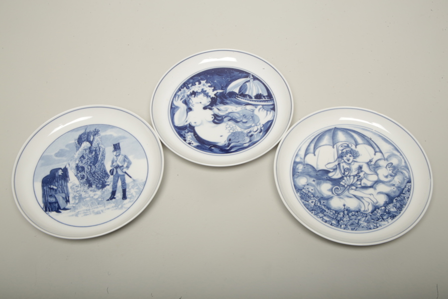 Meissen H.C Andersen, 3st Samlartallrikar
