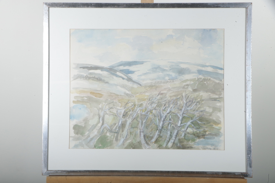 Bengt Forsberg- Akvarell "Vår i fjällen", Signerad: 1974