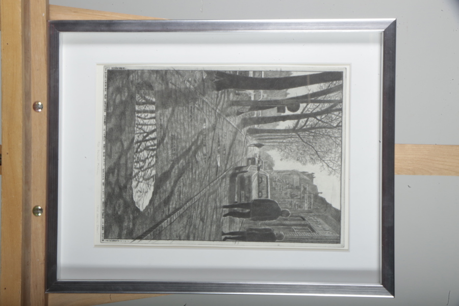 Mikael Kihlman- Etsning "Old Jewish Street", Signerad, N:o 8/50