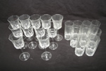 Glasservis, "8-Kantig modell"