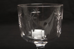 Fotglas, 1930/1940-tal, 6st med slipad dekor.