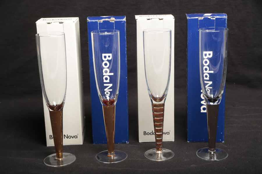 Boda Nova- Champagneglas "Select", 4st, Design: Liselotte Henriksen
