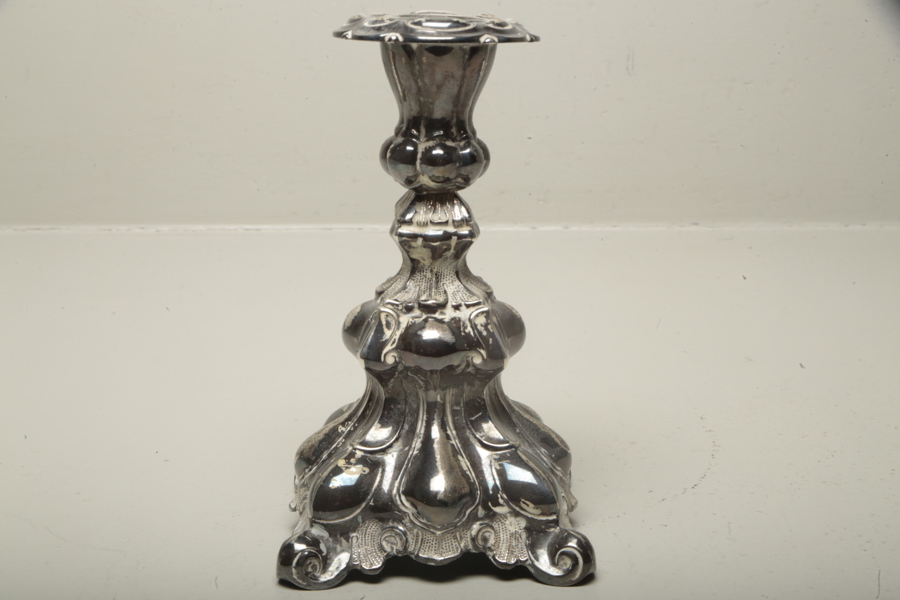 Ljusstake i silver- "Rokoko-stil", 1900-tal