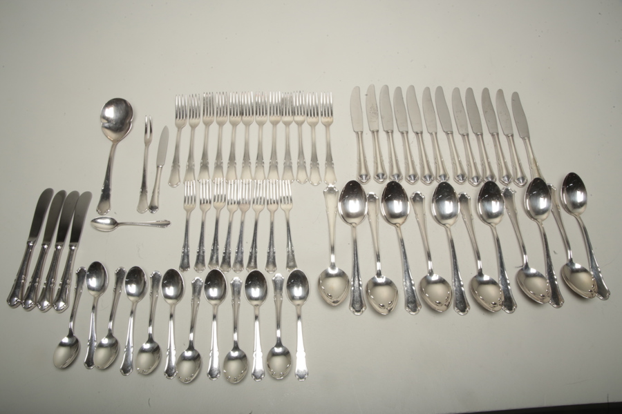 Besticksuppsättning "Rådhus", Nysilver, 64-Delar