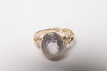 18K Guldring med sten