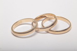 18K Guldringar, 3st