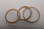 18K Guldringar, 3st